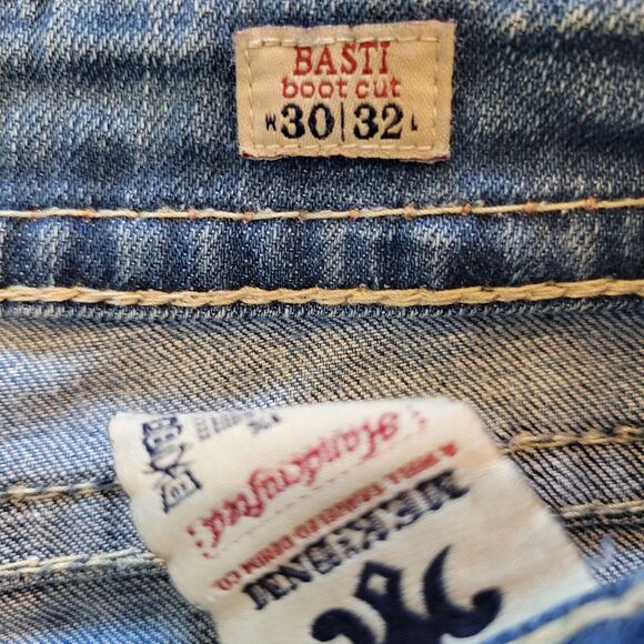 Mek Denin Buckle Jeans Womens Size 30 x 32 Basti Bootcut - Picture 7 of 10